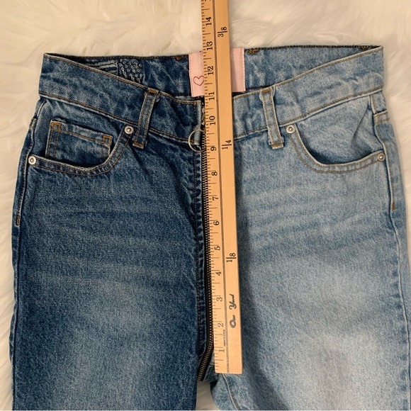 REVICE Ying Yang Two-Tone Zipper Wrapped Crop Jeans 28w - Picture 14 of 16